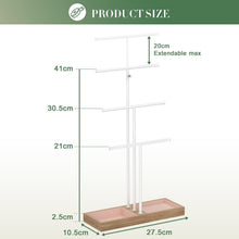 Holz Schmuckständer mit Ringbasis Höhenverstellbar Organizer