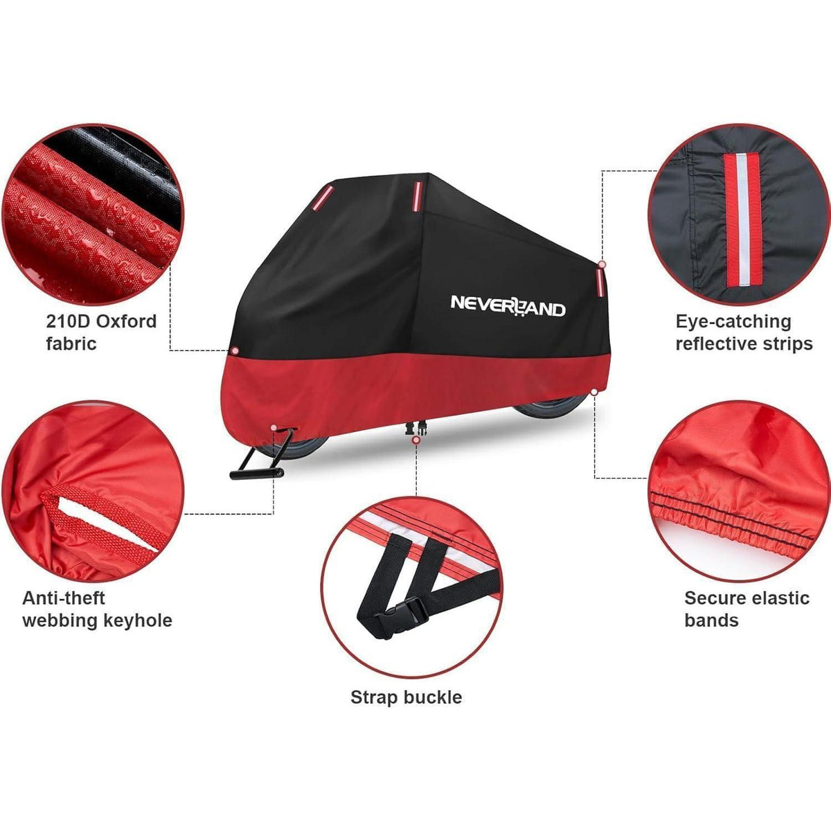 Motorrad Abdeckplane Wasserdicht & Winterfest 210D