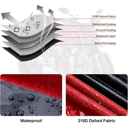 Motorrad Abdeckplane Wasserdicht & Winterfest 210D