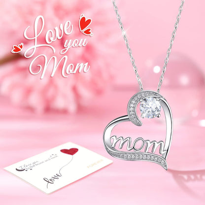 Ewige Rose Mama Geschenk Halskette weiß blau Muttertag