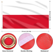Polen Flagge 90x150 cm - 2er Set mit Ösen für Deko