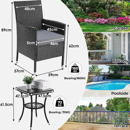 Balkonmöbel Set Rattan Lounge Gartenmöbel Balkon Terrasse