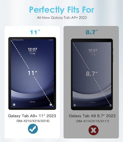 TiMOVO Drehbare Hülle für Samsung Galaxy Tab A9+ 11 Zoll
