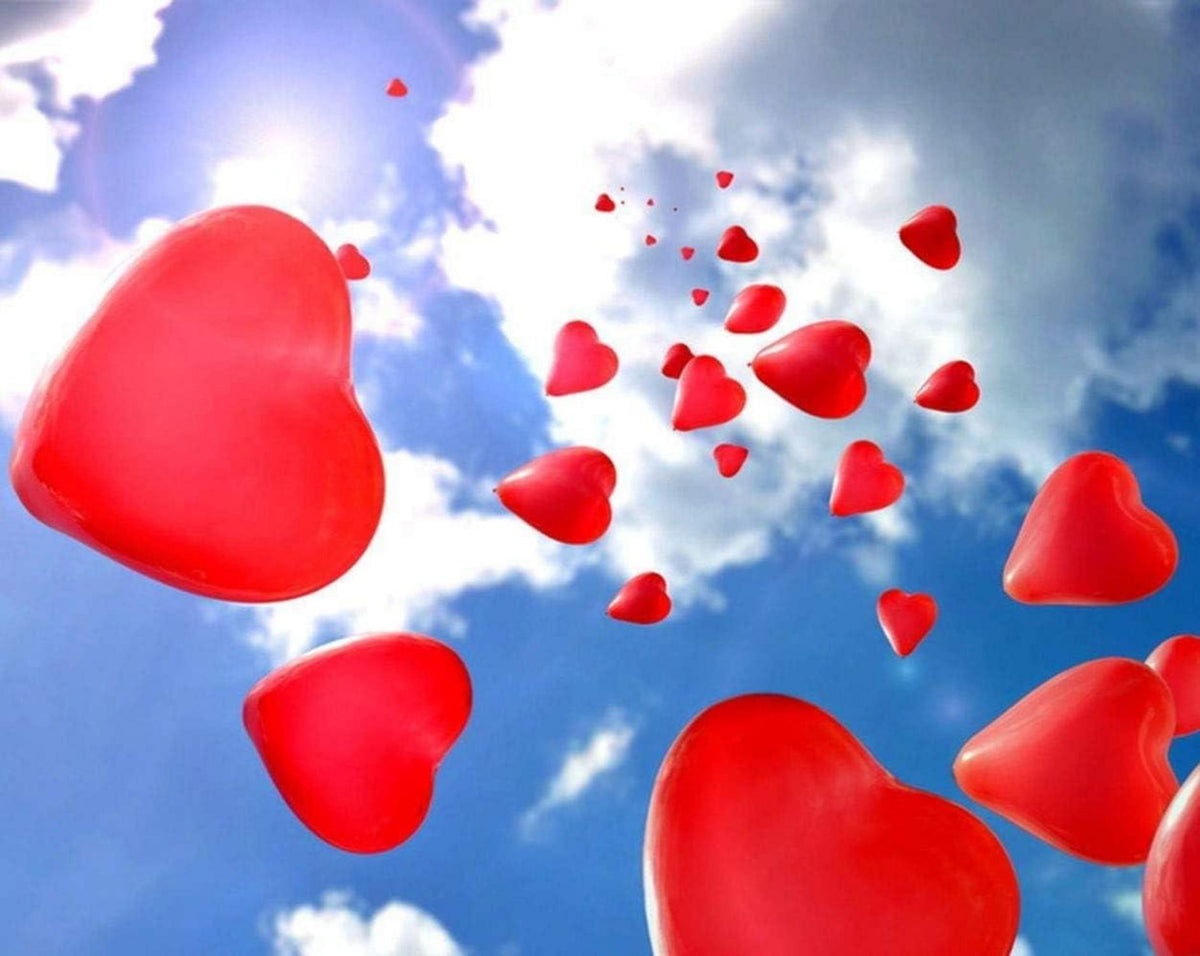 100 Stk. Herzluftballons Rot Helium Hochzeit Verlobung Valentinstag JGA