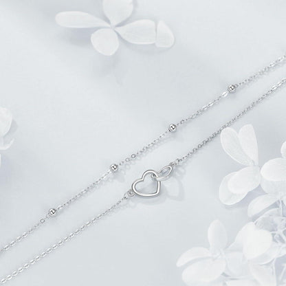 Fußkettchen 925 Sterling Silber mit Blumen & Bösem Auge