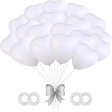Herzluftballons Weiß 100 Stück 12 Zoll Hochzeit JGA Deko