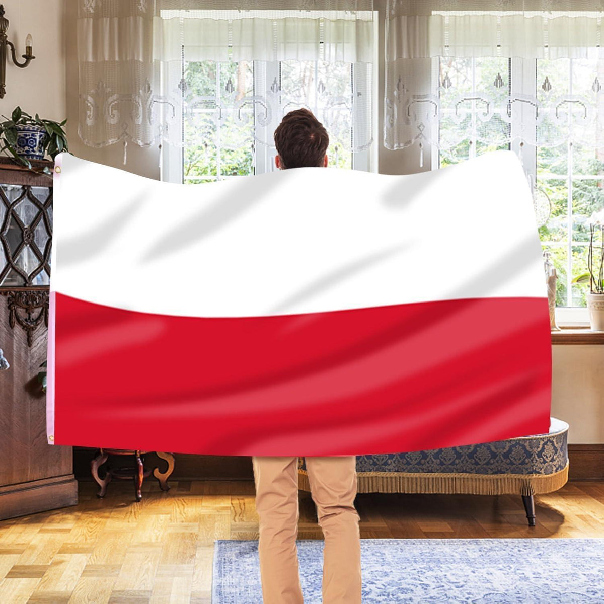 Polen Flagge 90x150 cm mit Ösen – Für EM, WM & Deko