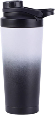 Protein Shaker 750ML Schwarz Grau Isoliert Auslaufsicher