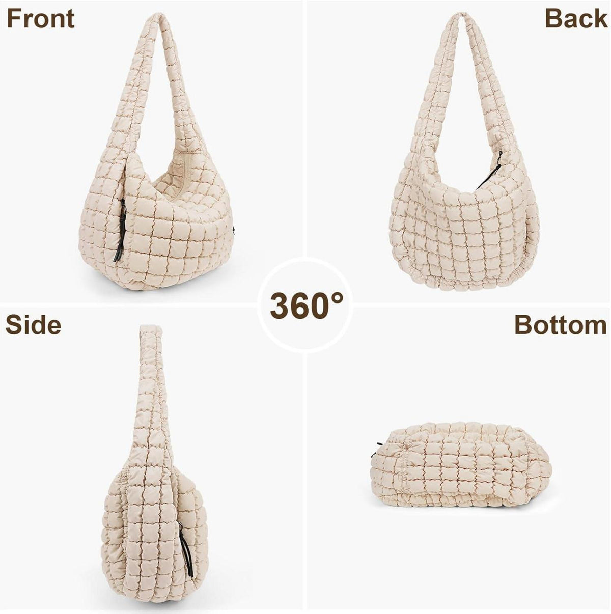 Gesteppte Crossbody Bag Groß - Puffer Tote Bag Stepptasche