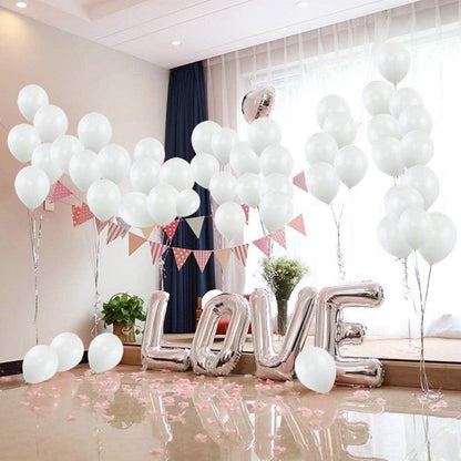 100 Weiße Latexballons 12 Zoll für Hochzeit Party Geburtstag Baby Shower