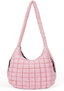 Gesteppte Umhängetasche Damen Puffer Crossbody Bag Einfarbig