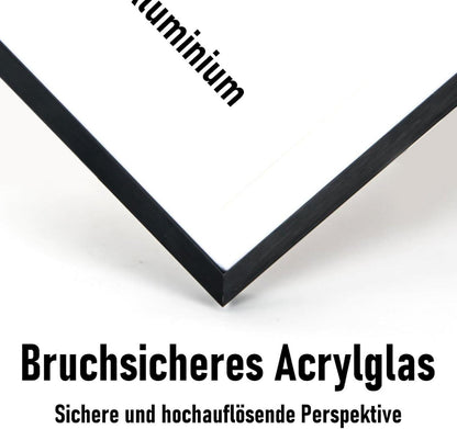 Bilderrahmen Aluminium 30x45 cm Schwarz Acrylglas