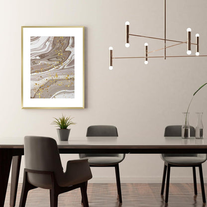 Bilderrahmen Aluminium Gold 30x40cm mit Acrylglas - Modernes