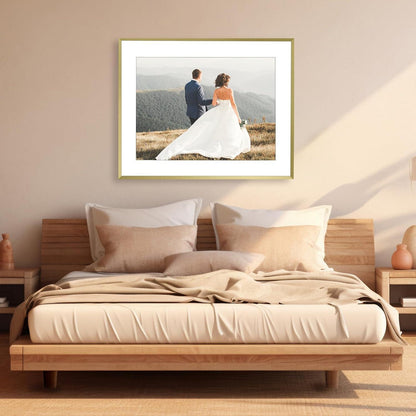 Aluminium Bilderrahmen Gold 40x50 cm mit Acrylglas Frame