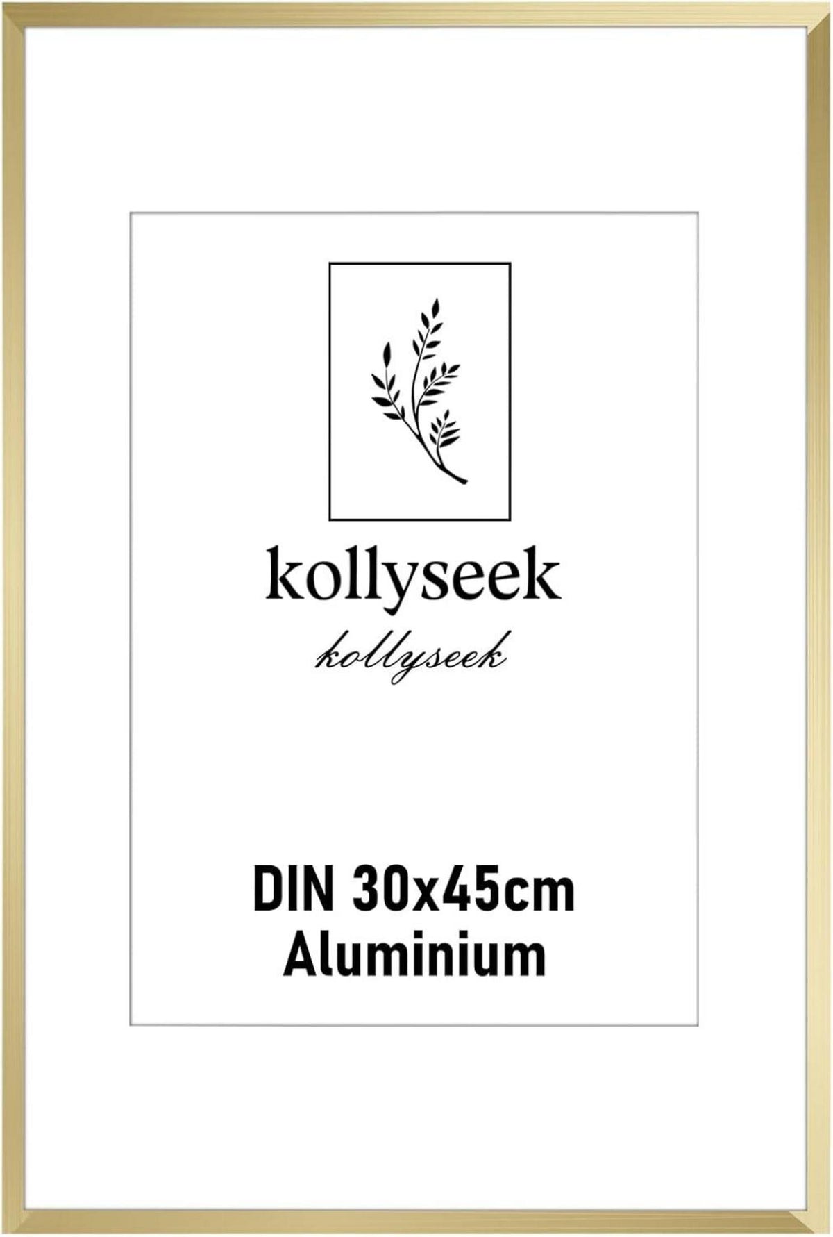 Goldener Aluminium-Bilderrahmen 30x45cm mit Acrylglas
