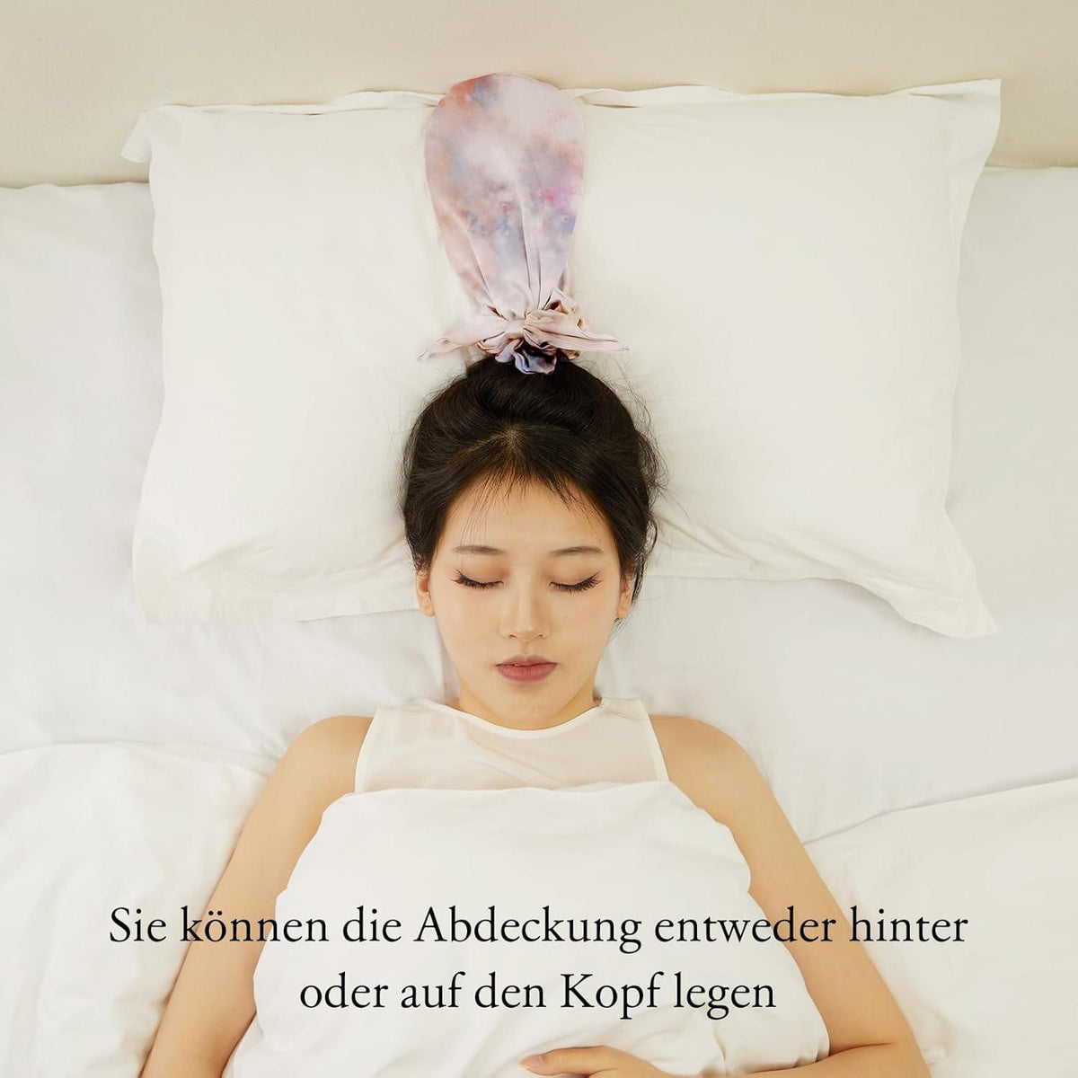 LilySilk Seidenhaube für Schlafende 2-in-1 Haargummis Langes Haar Einstellbar