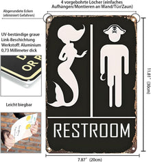 Meerjungfrau Piraten Vintage Badezimmer Wand Dekoration