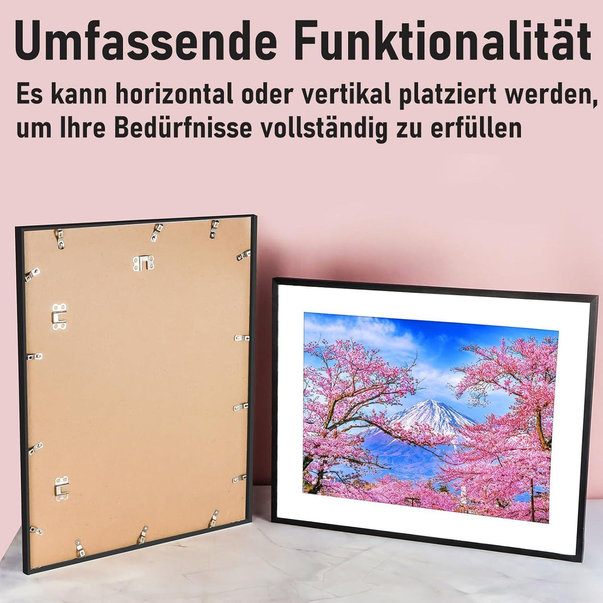 Kollyseek Aluminium Bilderrahmen 50x70cm Schwarz 3er Set Acrylglas
