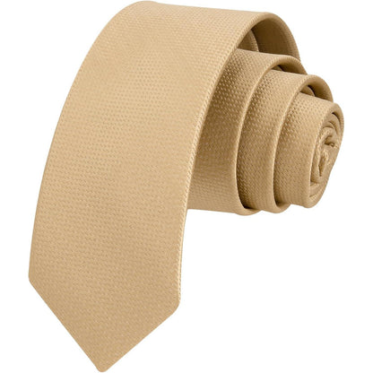 Schmale Seidenkrawatte für Herren – Klassisch & Elegant in Gold