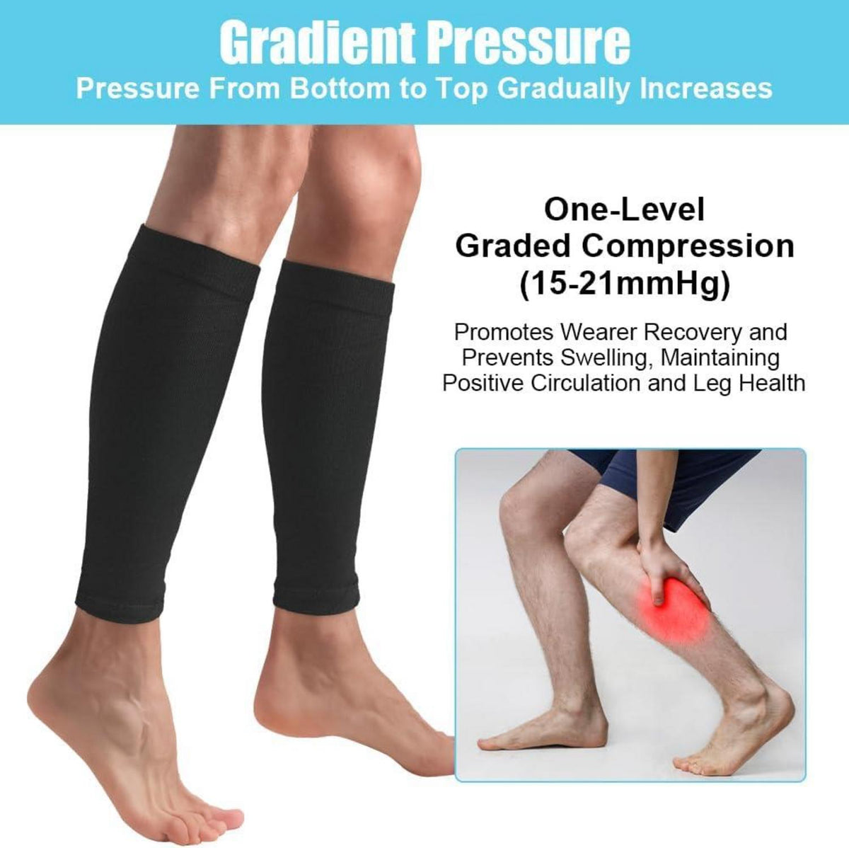 ACWOO Kompressionsstrümpfe Damen Herren Medizinische Compression Socks 15-21mmHg