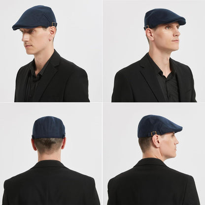 Schiebermütze Herren Baumwolle Flatcap Kaffeefarbe 56-60cm