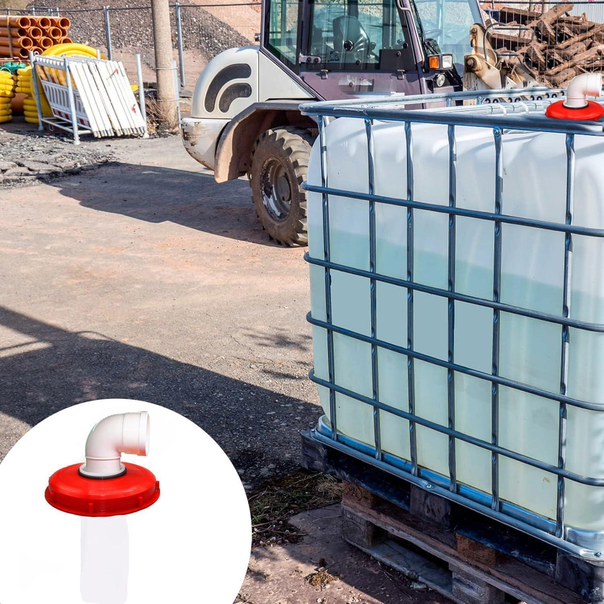 IBC Deckel Filter 90° auswaschbar für Regenwassertank 245mm