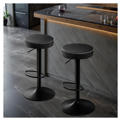 Barhocker Set 2er – Höhenverstellbar & Komfortabel Schwarz