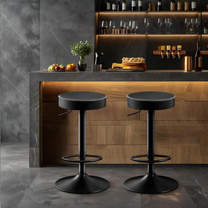 Barhocker Set 2er – Höhenverstellbar & Komfortabel Schwarz