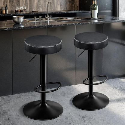 Barhocker Set 2er – Höhenverstellbar & Komfortabel Schwarz
