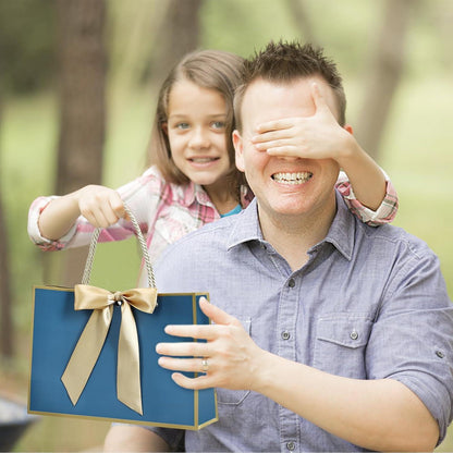 Geschenktüten mit Henkel, Navy Blau, Mittelgroß