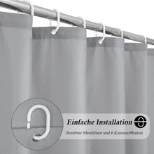 Kleiner Duschvorhang 100x200 Grau Wasserdicht Polyester