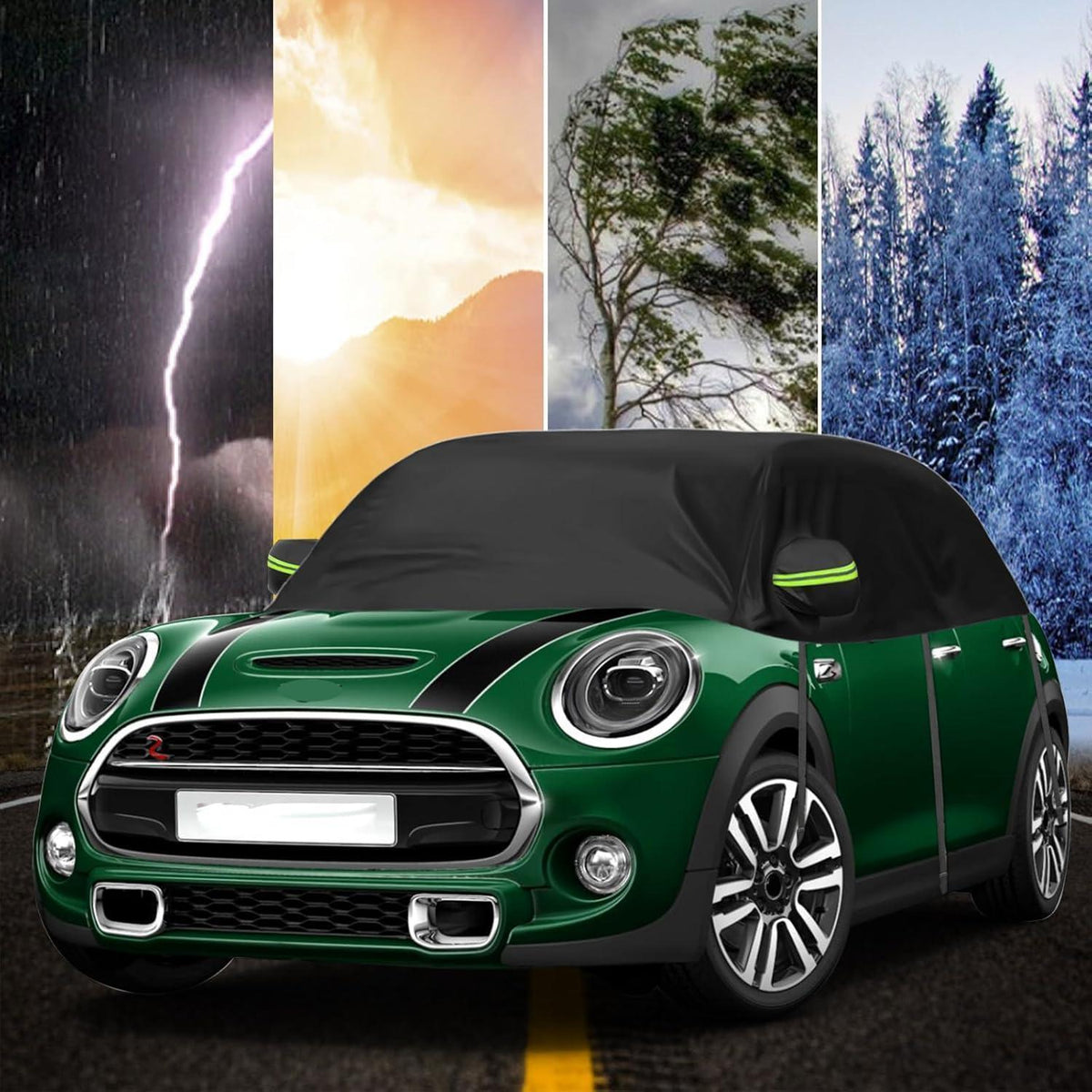 Autoabdeckung Mini Cooper 3-Türer 2000-2025, Halbgarage Wasserdicht