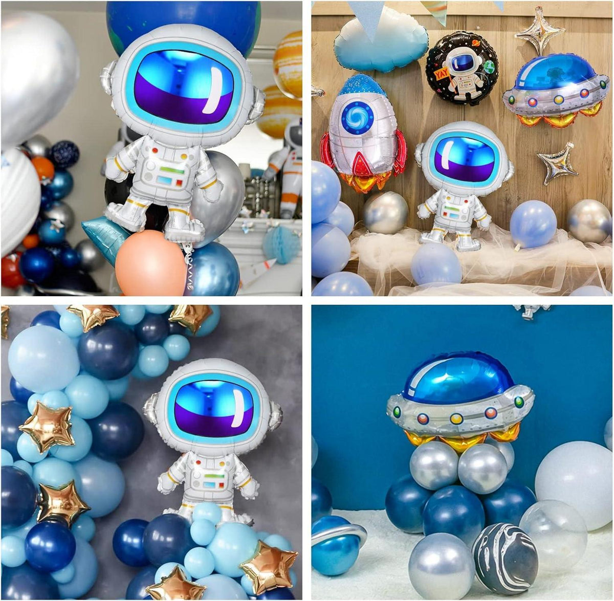 8 Stück Weltraum Astronaut Luftballons für Jungen Geburtstag Party Deko
