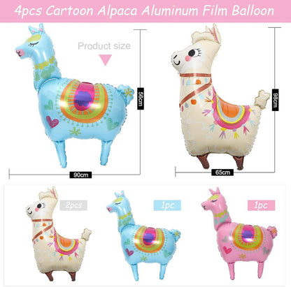 Lama Alpaka Folienballon Set für Geburtstagsparty und