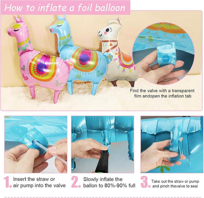 Folienballon Lama Alpaka XXL Riesenballon Helium Ballons