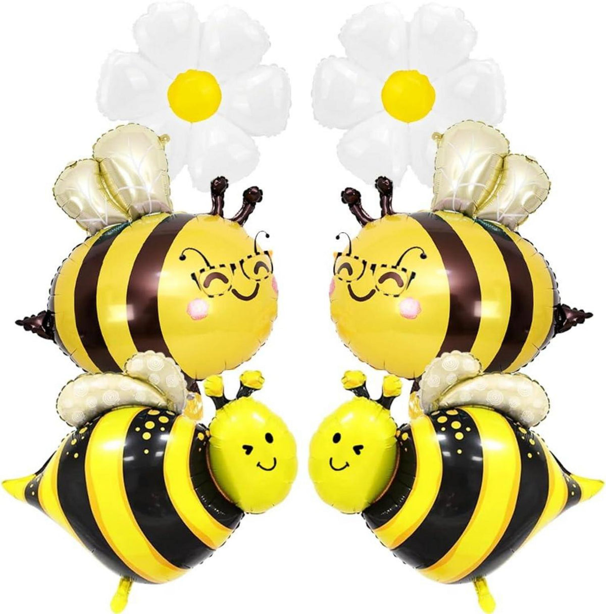 Biene Folienballon Set, Gänseblümchen Helium Luftballons für Mädchen