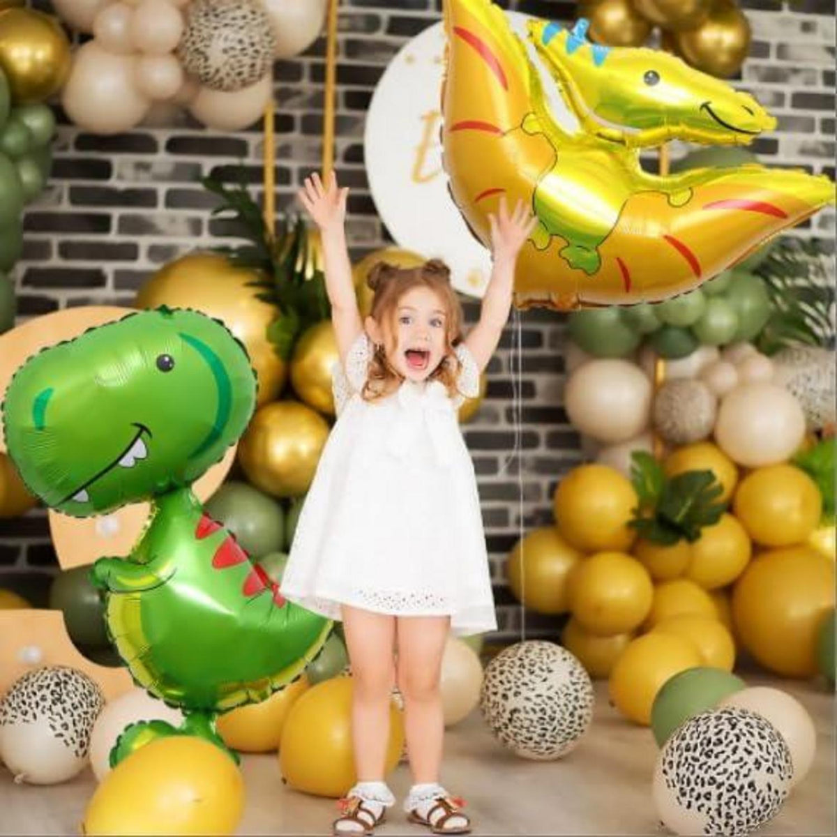 6er Set Dinosaurier Folienballon für Kinderparty & Geburtstag