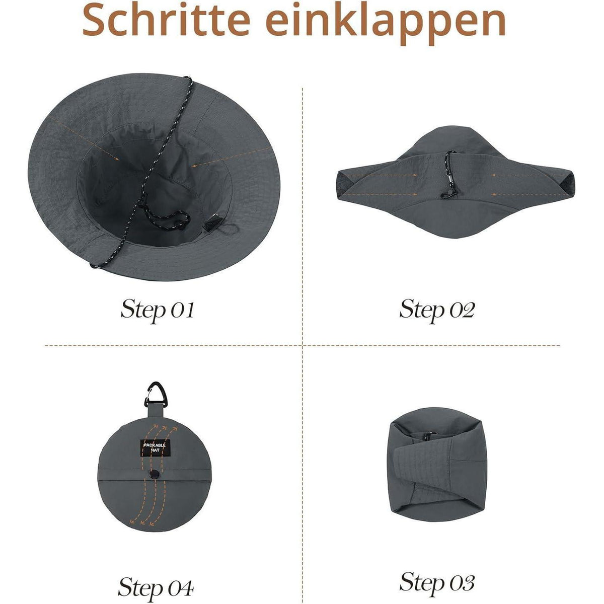 Wasserdichter Fischerhut Damen Herren – Rosa Outdoorhut
