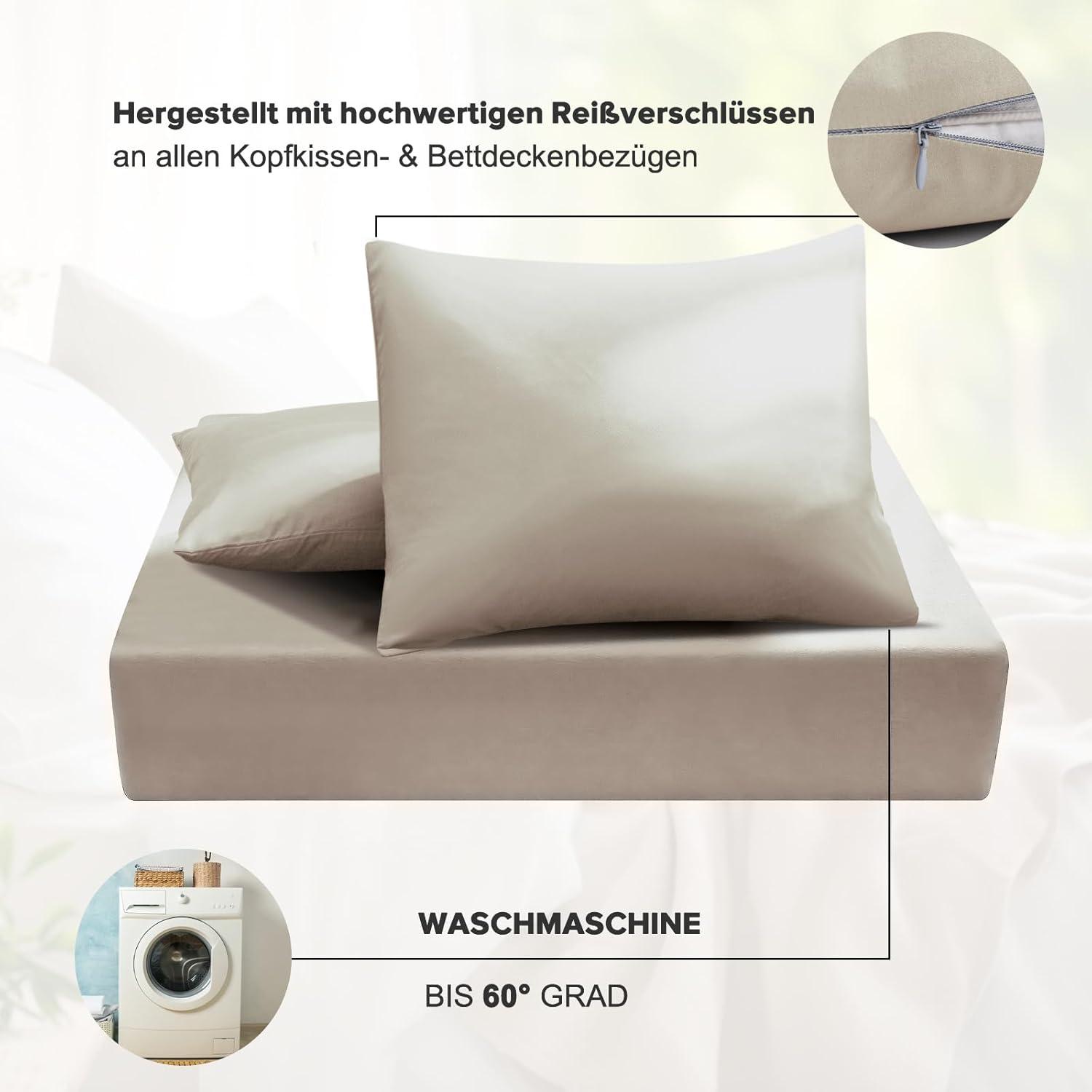Ohano Bettwäsche 200x220cm 3-teiliges Bettwäsche-Set - Kuschelig weich