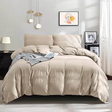 Bettwäsche-Set Mikrofaser 155x220 cm kuschelig weich Khaki