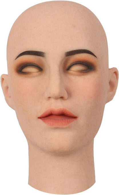 Roanyer Silikon Weibliche Maske Weiche Realistische Haut Gesicht