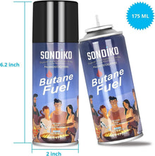Sondiko Flambierbrenner Butan 175 ml Feuerzeug-Nachfüllung
