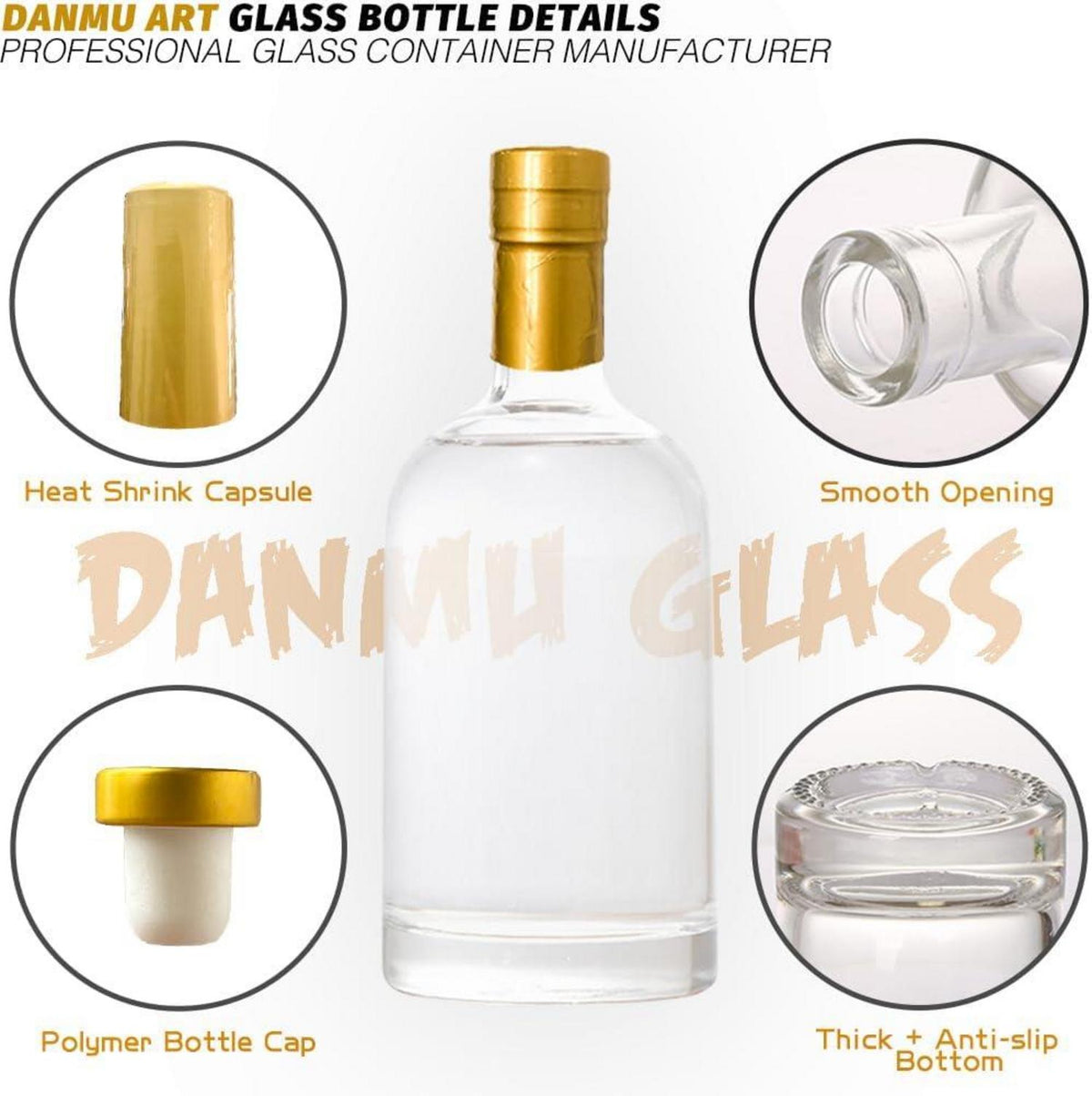 375ml Glasflaschen mit Korken Deckel 12er Pack - leere Flaschen mit