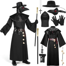 Spooktacular Creations Pestarzt Kostüm-Set Schwarz Mütze Maske robe