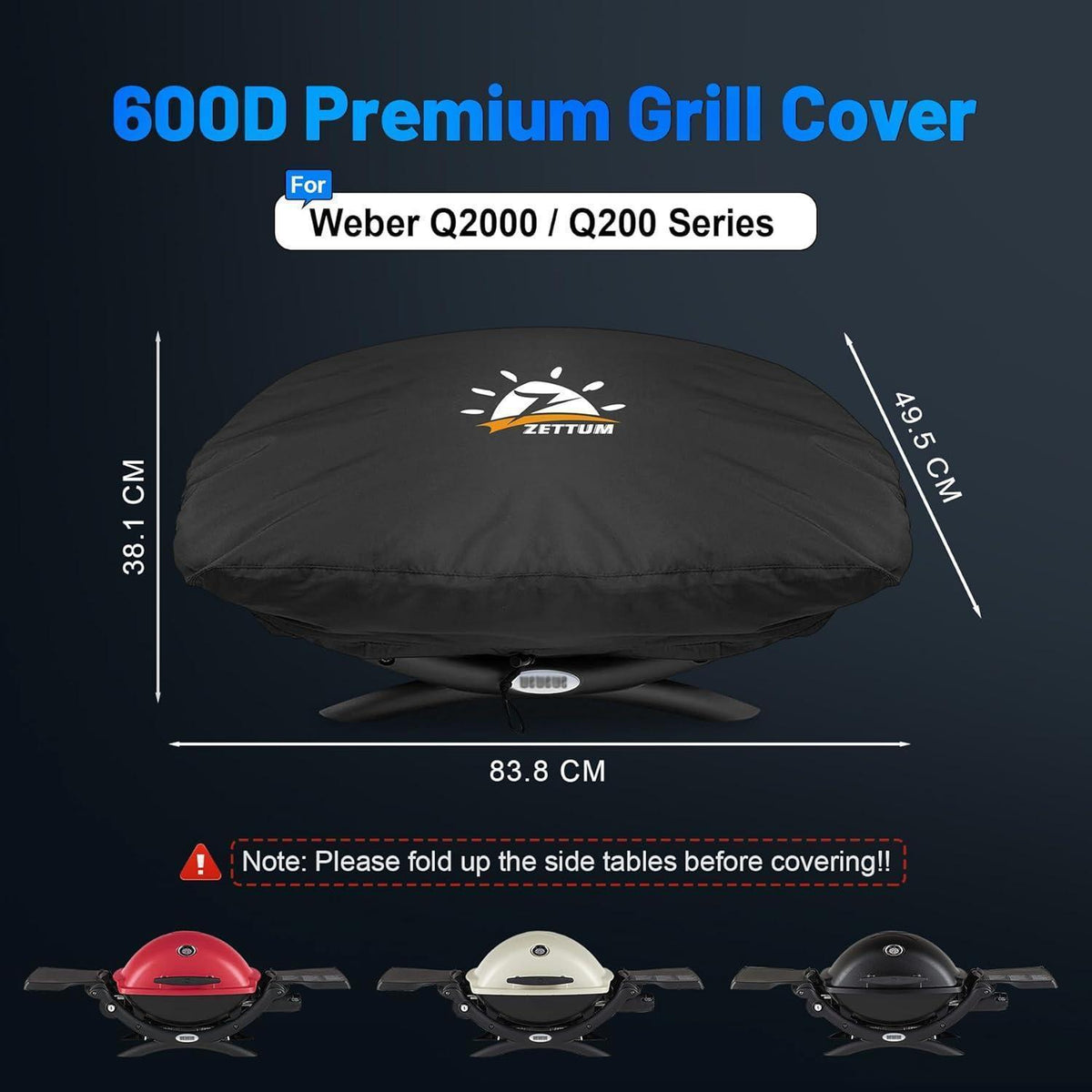 Grillabdeckung wasserdicht für Weber Q200/2000 Serie