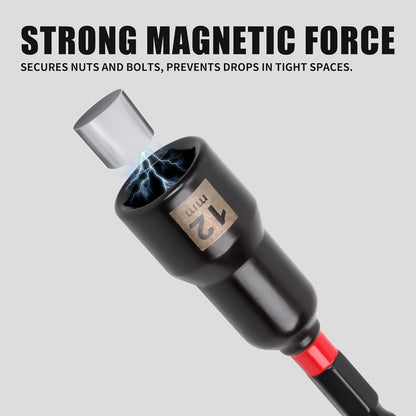 21tlg Magnetischer Steckschlüsselsatz mit Bithalter & Adaptern