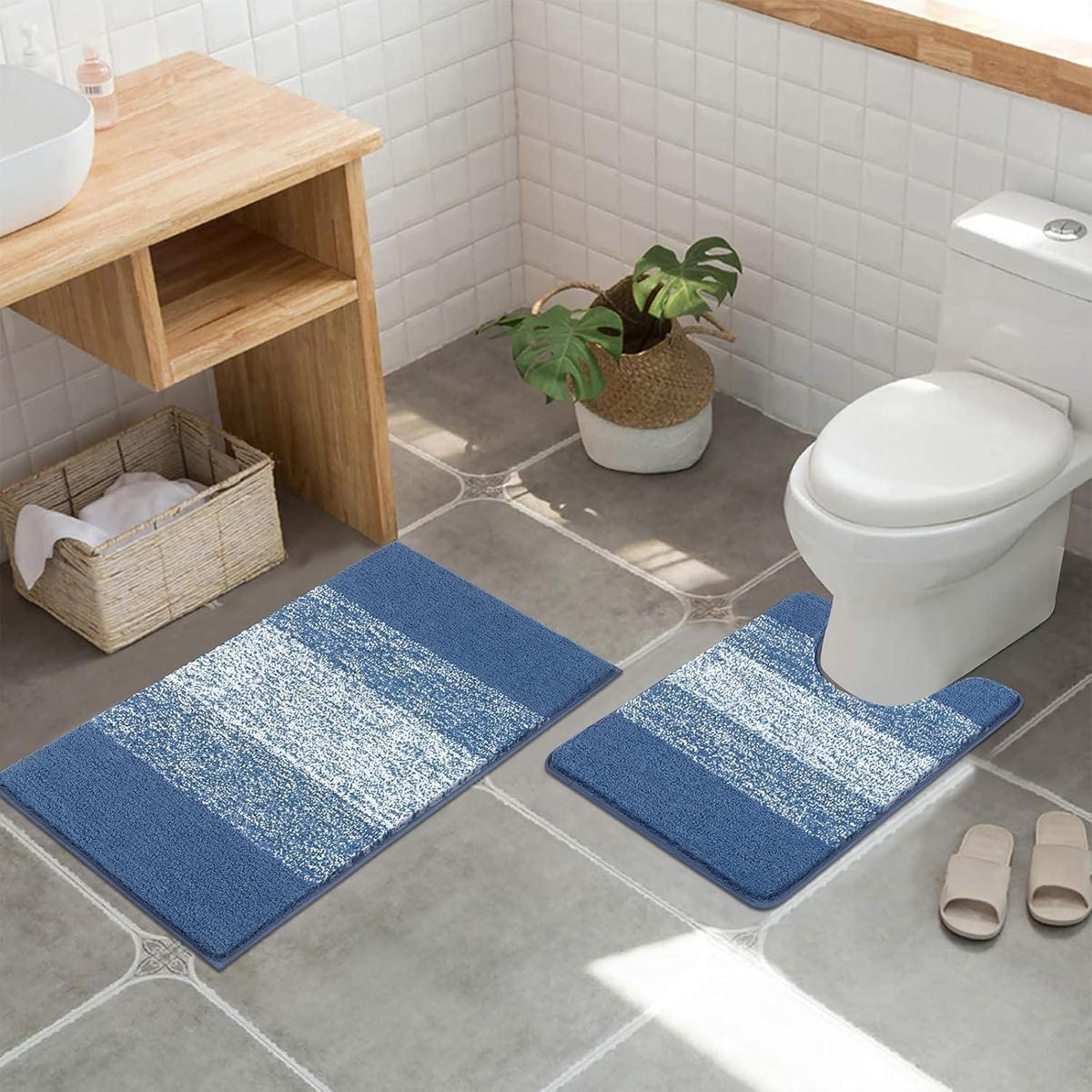 WC-Teppich rutschfest 50x60 cm – Saugfähig & Waschbar