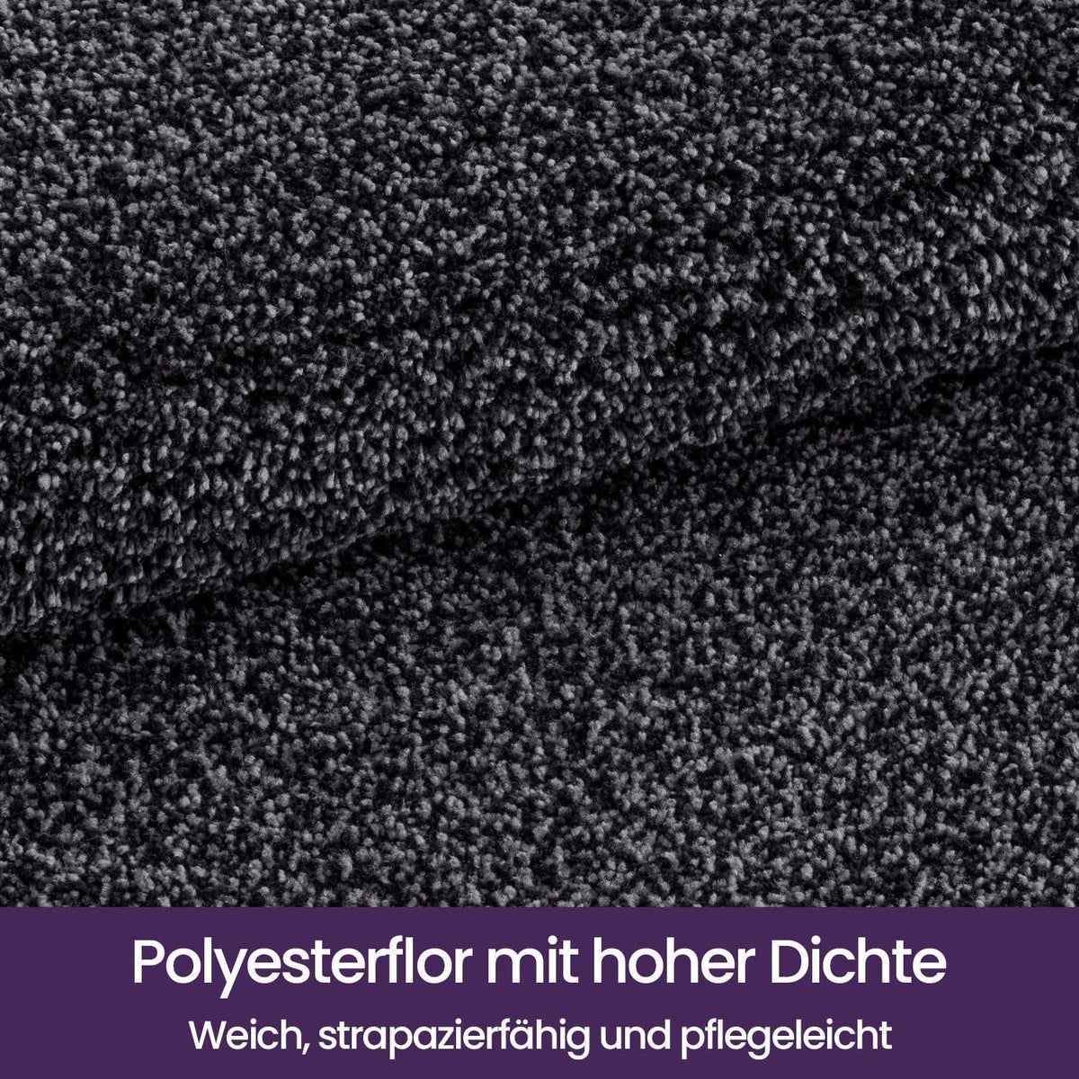 Fußmatte Innen rutschfest 120x180 cm Schwarz-Grau