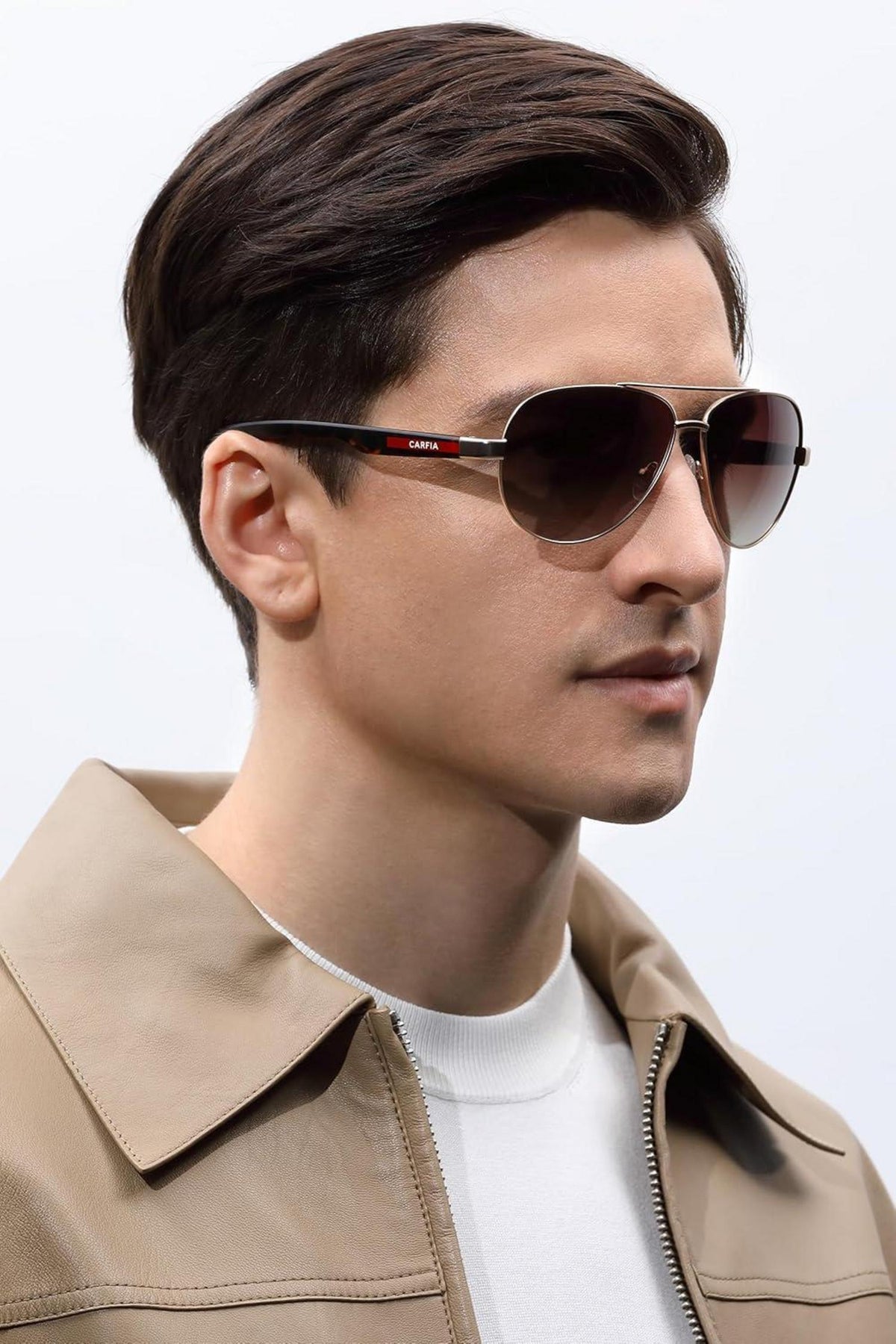 CARFIA Herren Polarisierte Pilotenbrille UV400 Sport Sonnenbrille