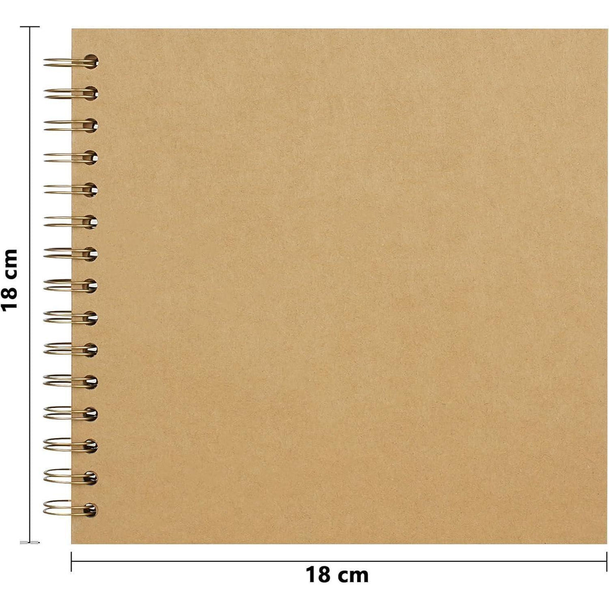 DIY Fotoalbum 18x18 cm Hardcover Kraftpapier Spiralbindung Khaki